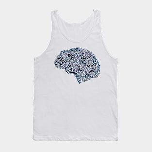 Peace of Mind Brain Wordcloud Tank Top